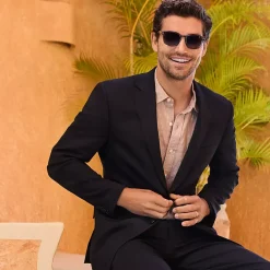 Men's Traditional Fit Year'rounder Stretch Wool Suit Jacket