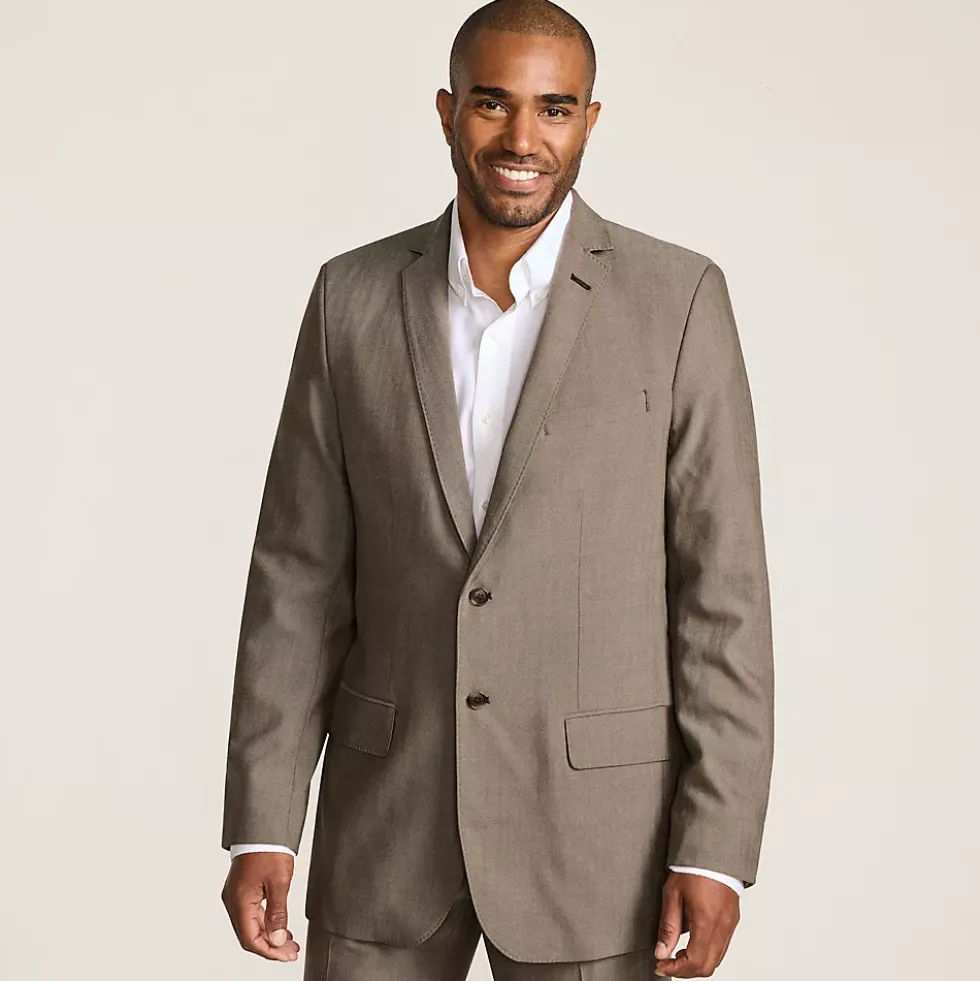 Men's Traditional Fit Year'rounder Stretch Wool Suit Jacket