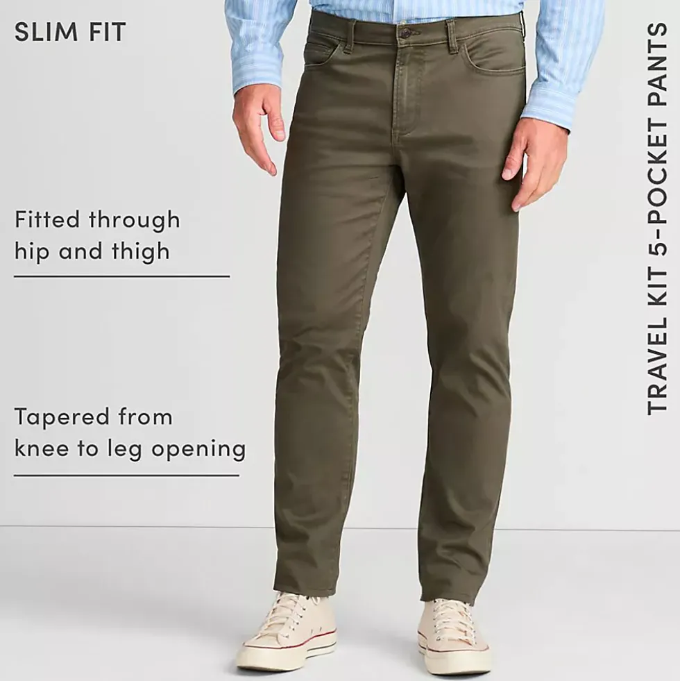 Men's Travel Kit Slim Fit 5 Pocket Pant