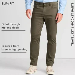 Men's Travel Kit Slim Fit 5 Pocket Pant