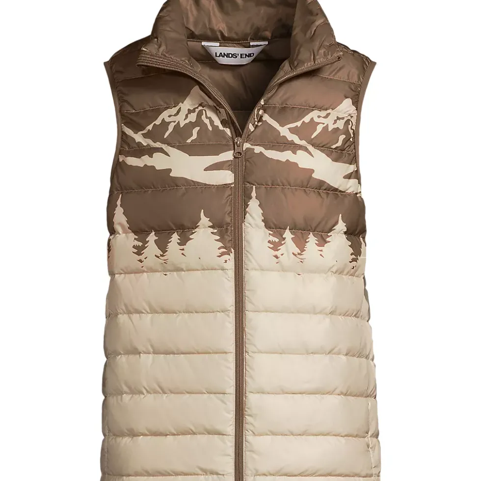 Men's Wanderweight Packable Print Down Vest