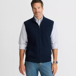 Men's Washable Merino Full Zip Sweater Vest