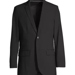 Men's Washable Wool 2 Button Traditional Fit Suit Jacket