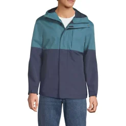 Men's Waterproof Colorblock Raincoat