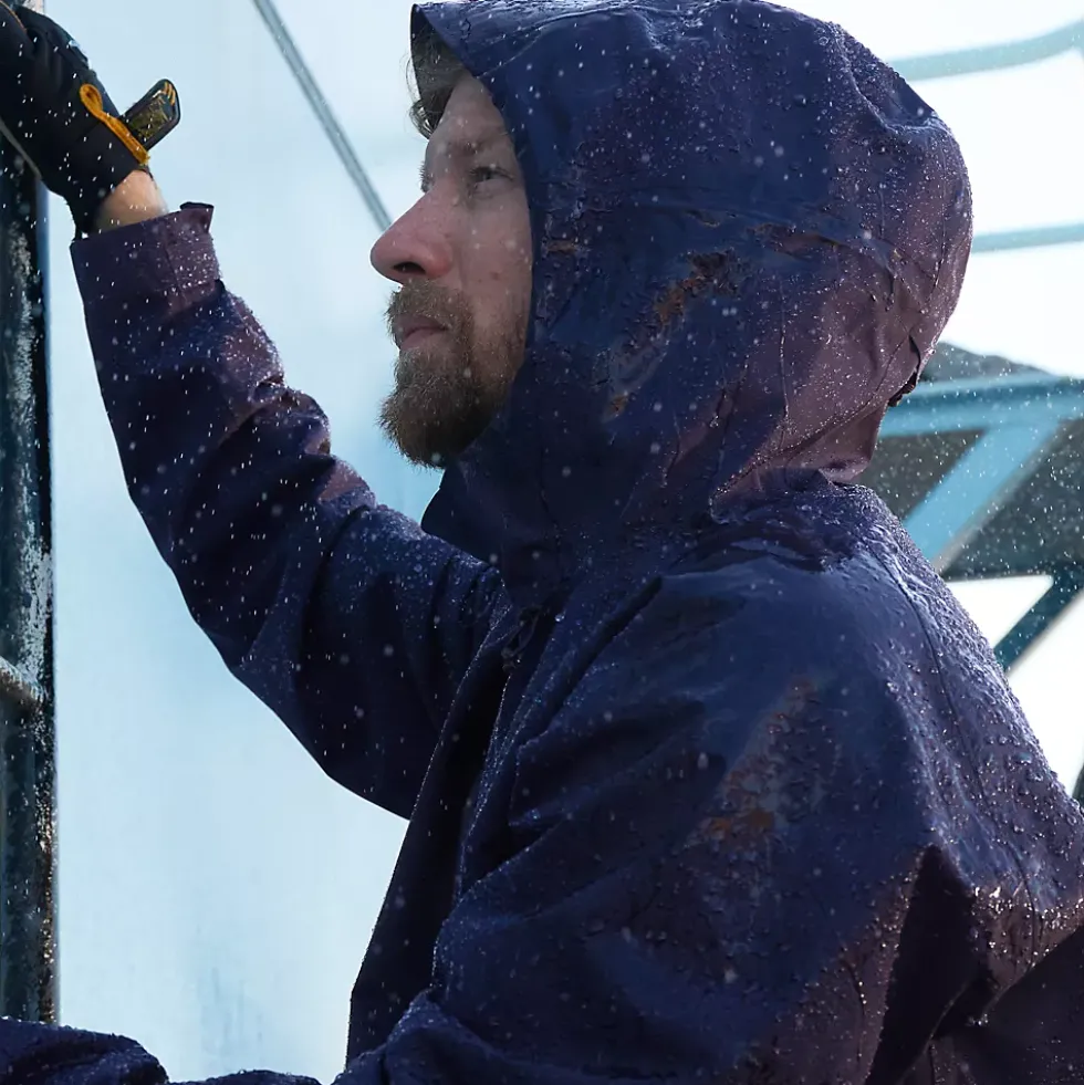 Men's Waterproof Hooded Packable Rain Jacket