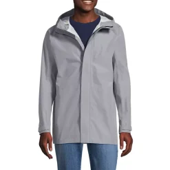 Men's Waterproof Hooded Packable Rain Jacket