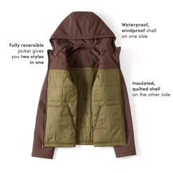 Men's Weatherproof Reversible Hooded Jacket