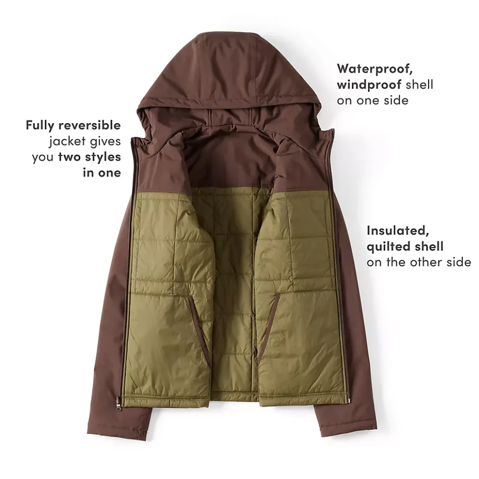 Men's Weatherproof Reversible Hooded Jacket