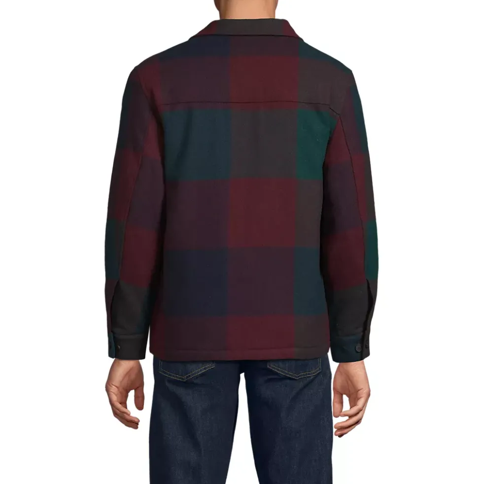 Men's Wool Blend Shirt Jacket