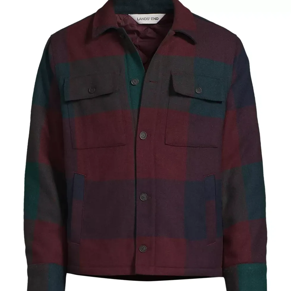 Men's Wool Blend Shirt Jacket