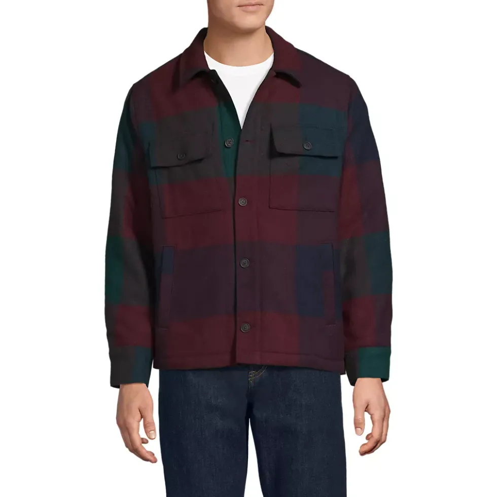 Men's Wool Blend Shirt Jacket