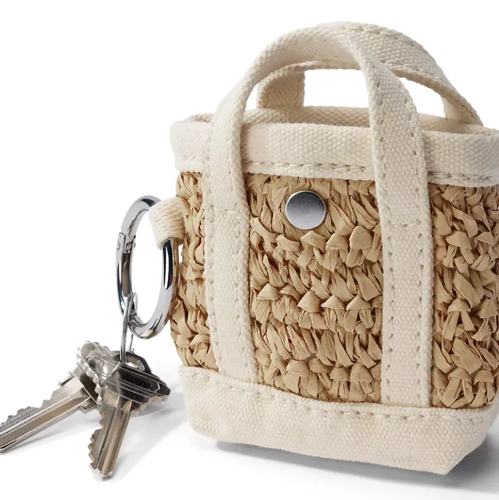 Micro Raffia Tote Charm