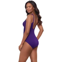 Miraclesuit Women's Must Haves Oceanus V-neck Slimming One Piece Swimsuit