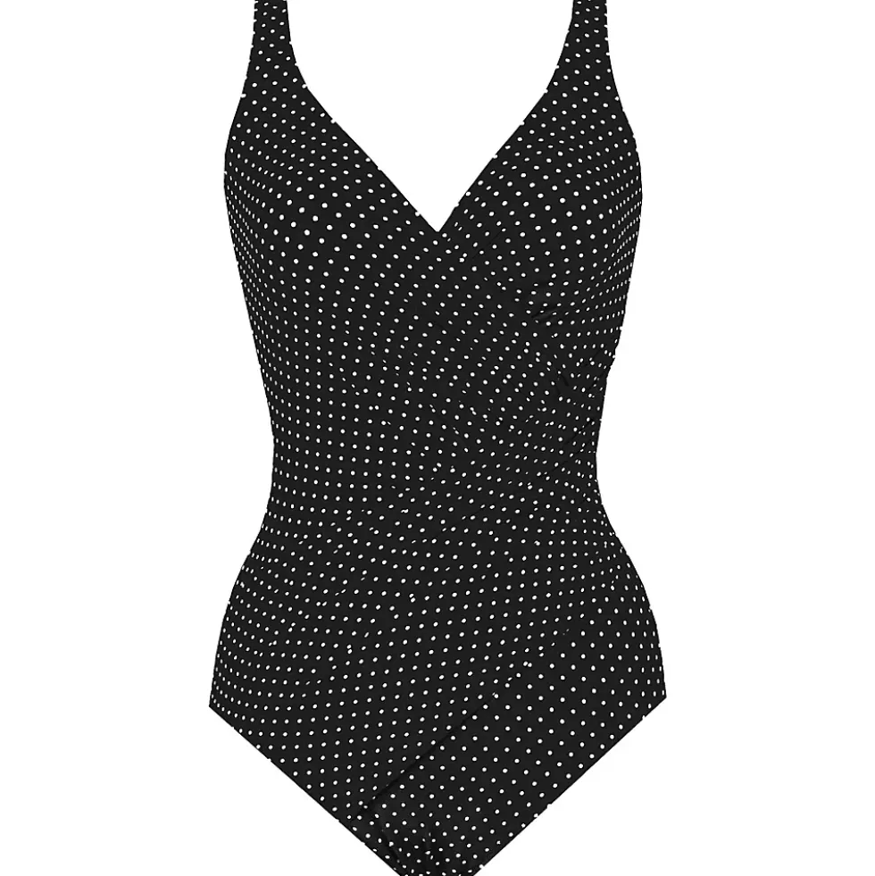 Miraclesuit Women's Must Have Pin Point Oceanus V-neck Slimming One Piece Swimsuit