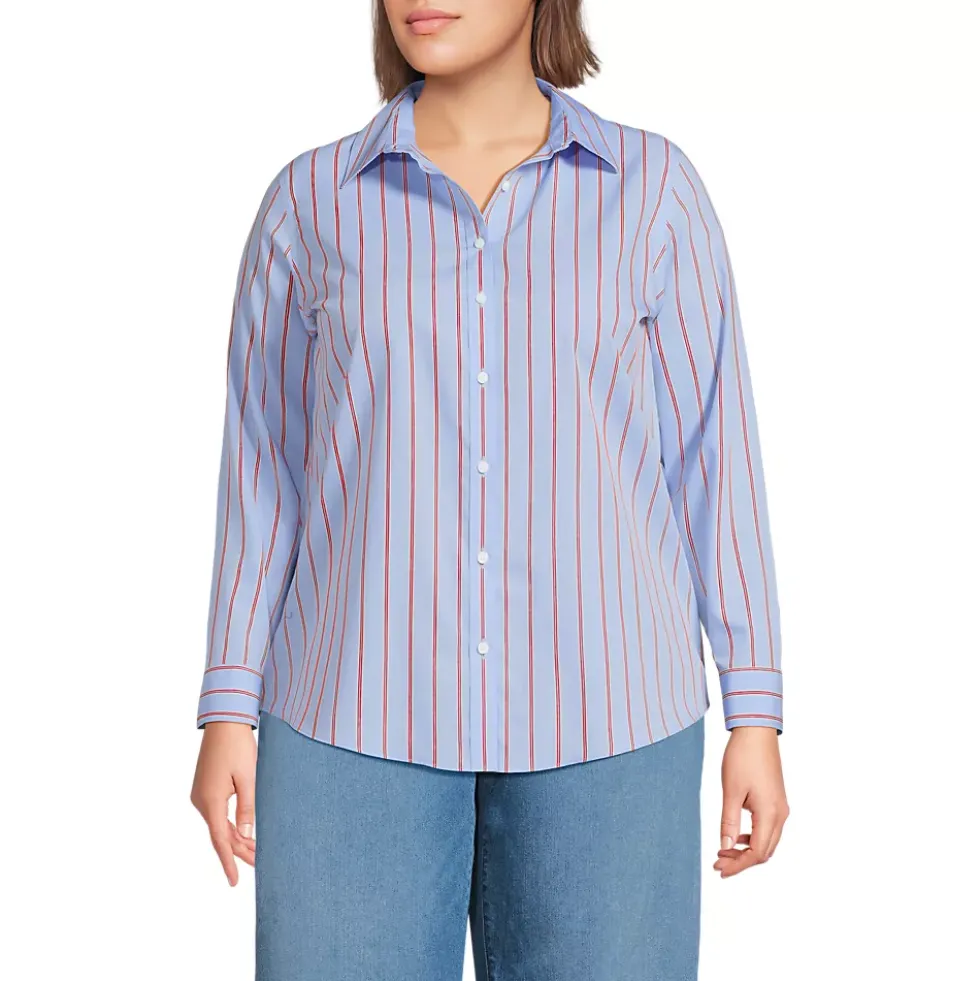 No Iron Button Front Shirt