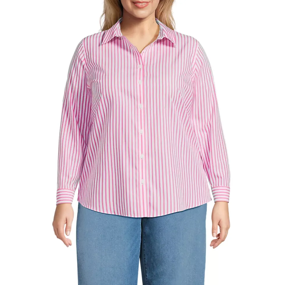 No Iron Button Front Shirt