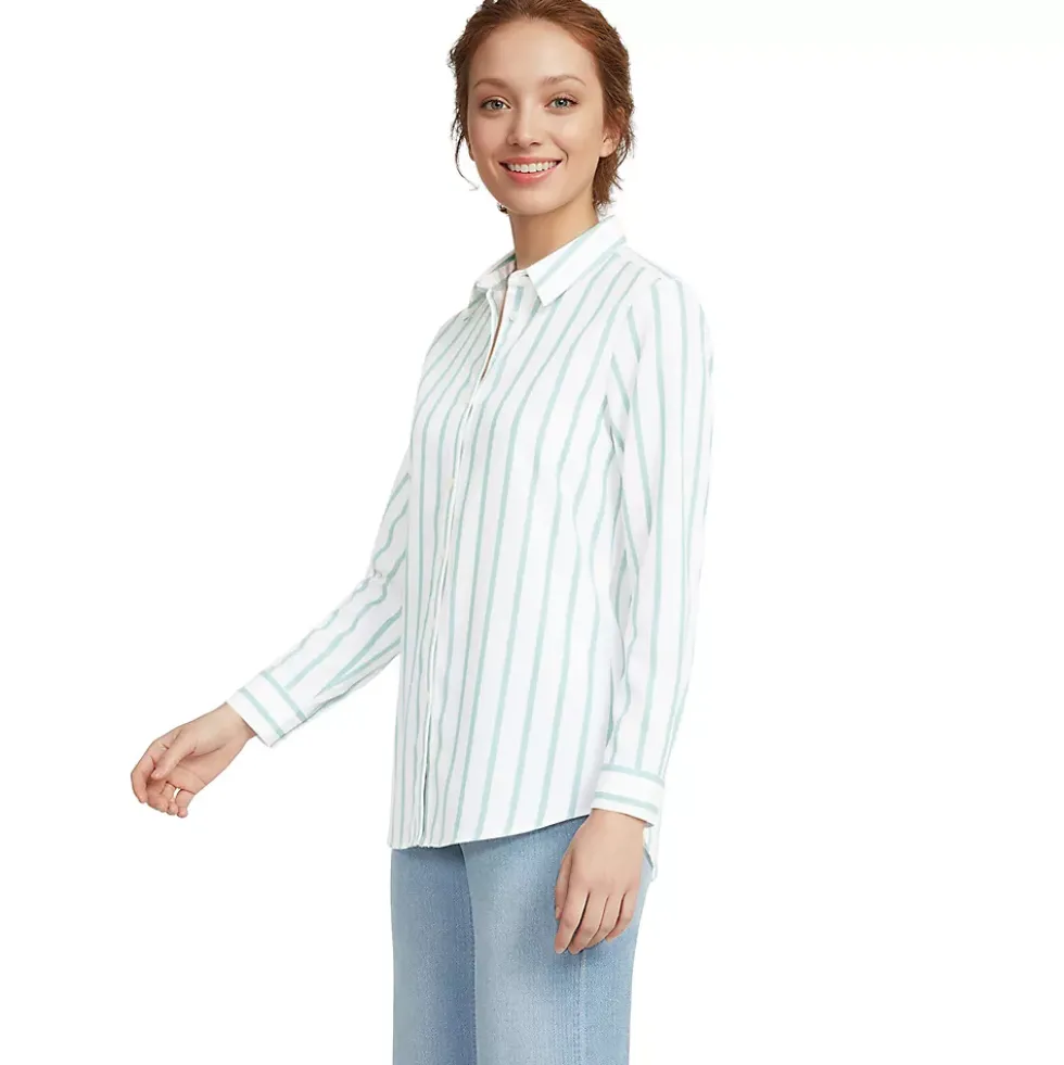 No Iron Button Front Shirt