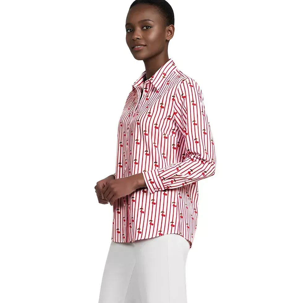 No Iron Button Front Shirt
