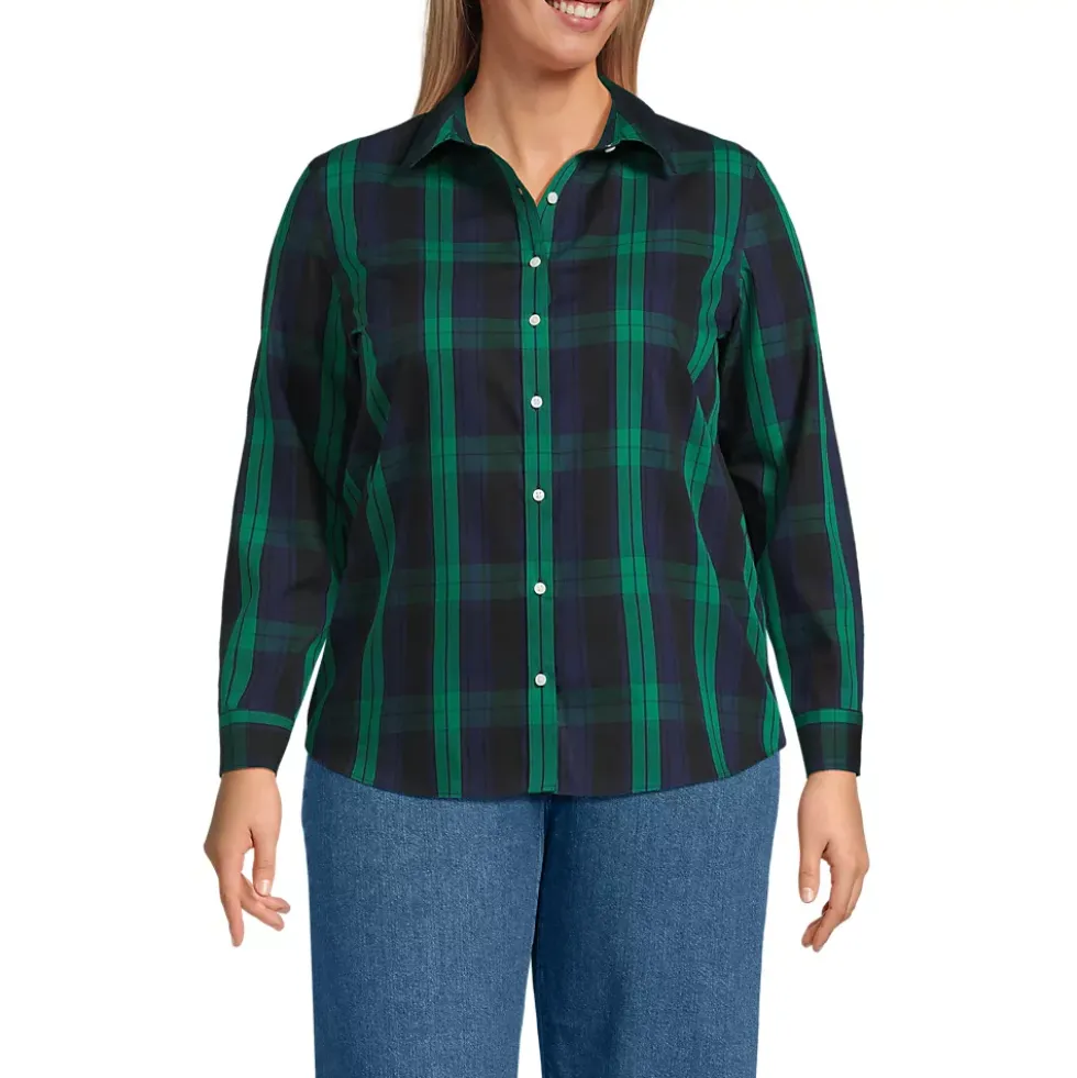 No Iron Button Front Shirt