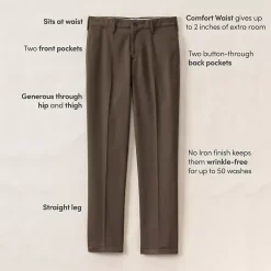 No Iron Comfort Waist Traditional Fit Chino Pant