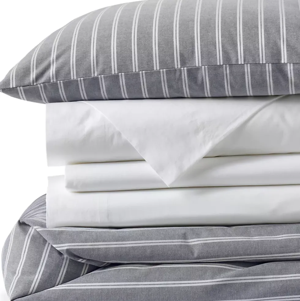 Oxford Yarn Dyed Cotton Reversible Duvet Cover