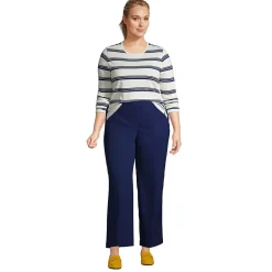 Plus Size Supima Cotton Long Sleeve Crewneck T-Shirt