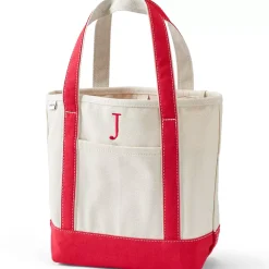 Pre-Monogrammed Letter A Canvas Tote Bag