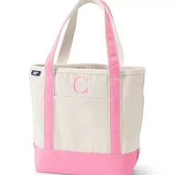 Pre-Monogrammed Letter A Canvas Tote Bag