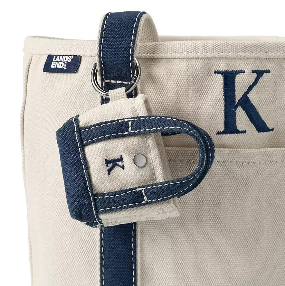 Pre-Monogrammed Letter A Micro Canvas Tote