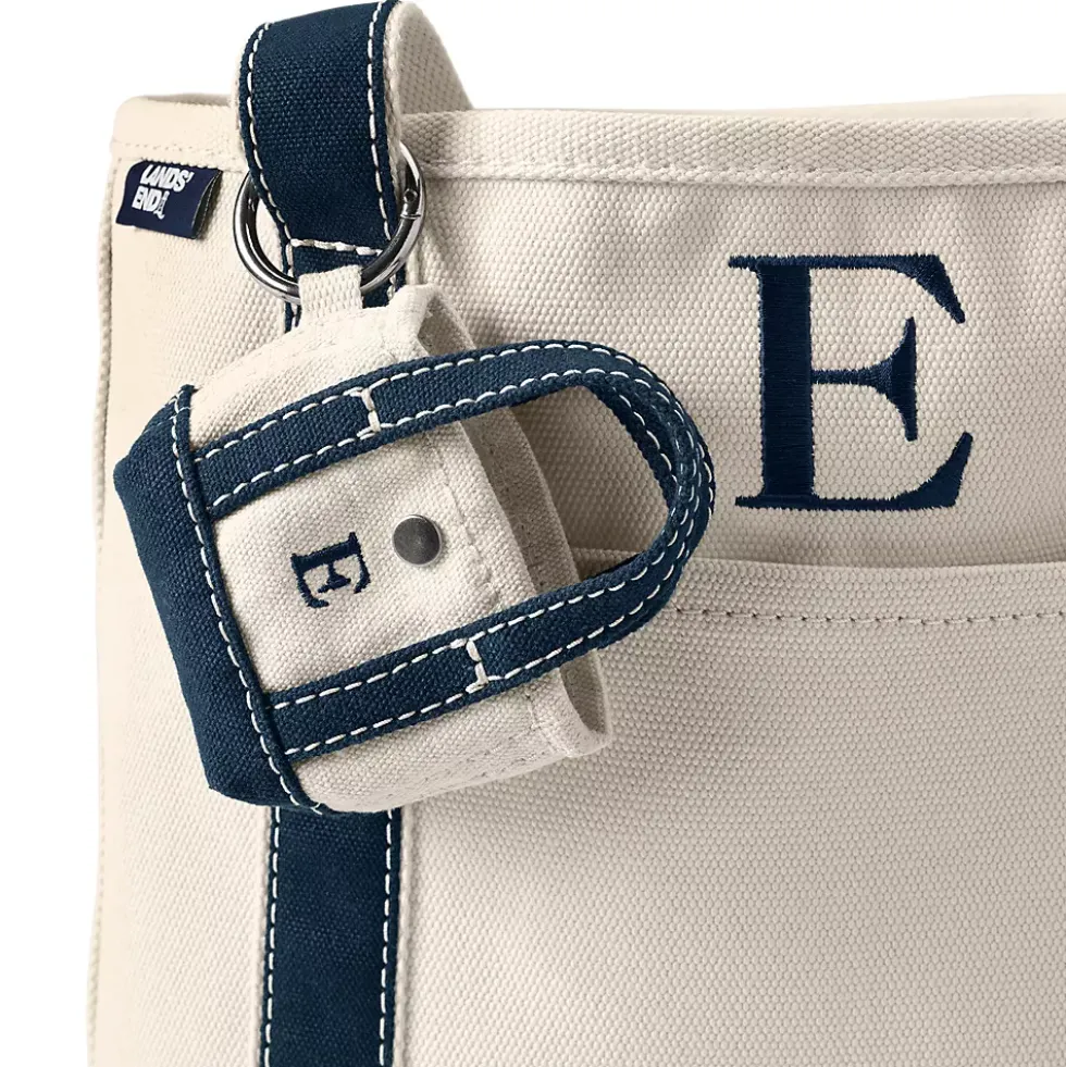 Pre-Monogrammed Letter A Micro Canvas Tote