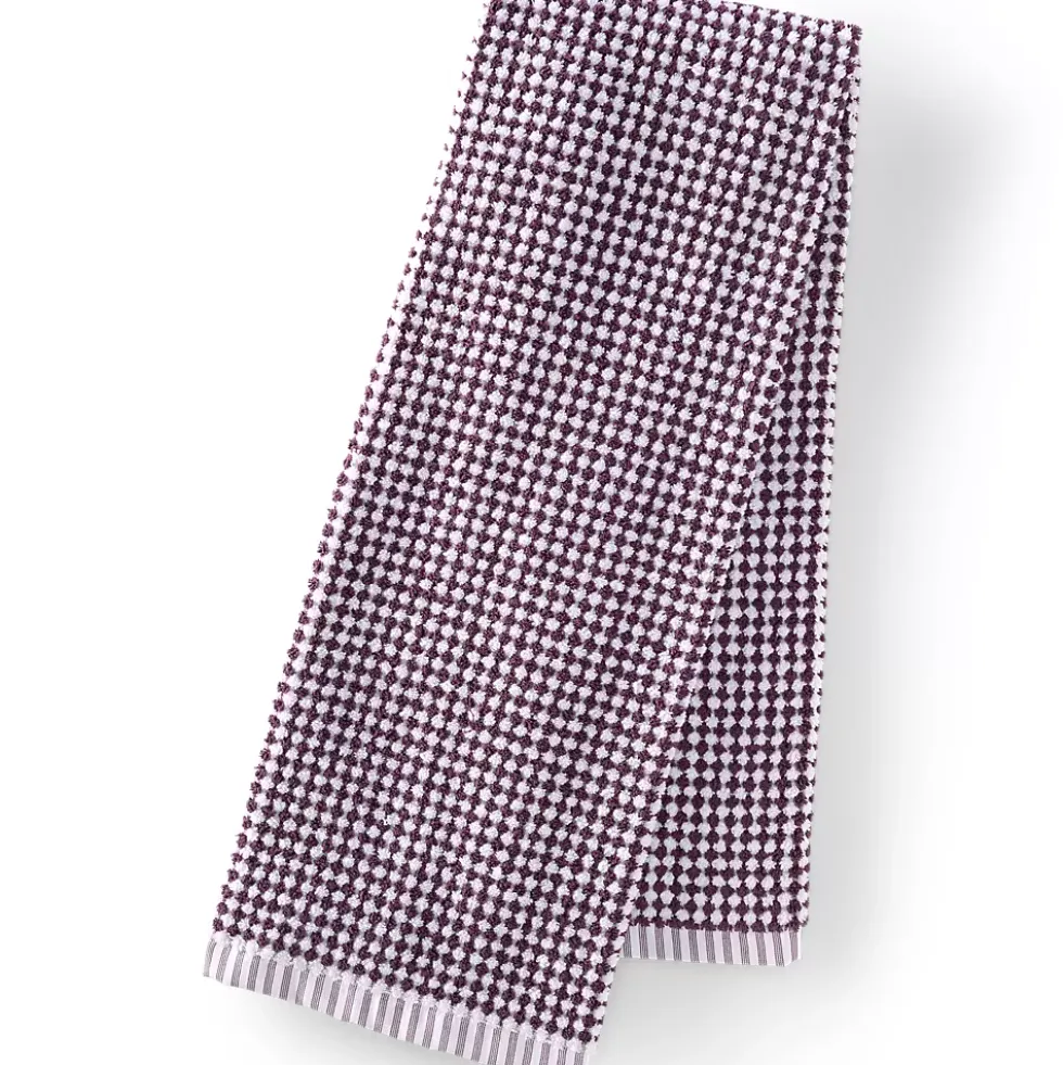 Quick-Dry Cotton Textured Gingham 6-Piece Towel Set