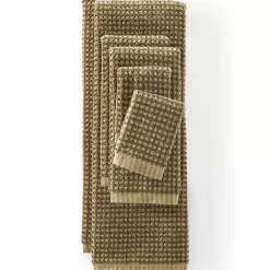 Quick-Dry Cotton Textured Gingham 6-Piece Towel Set