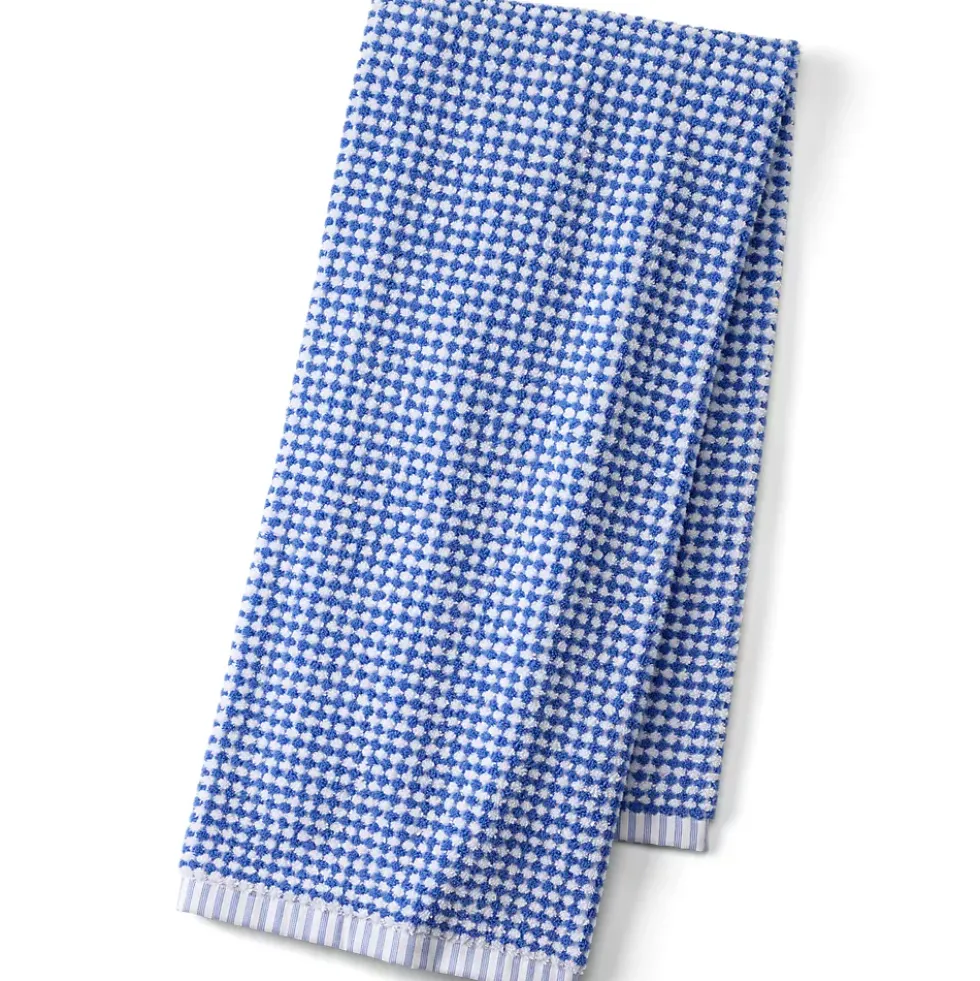 Quick-Dry Cotton Textured Gingham 6-Piece Towel Set