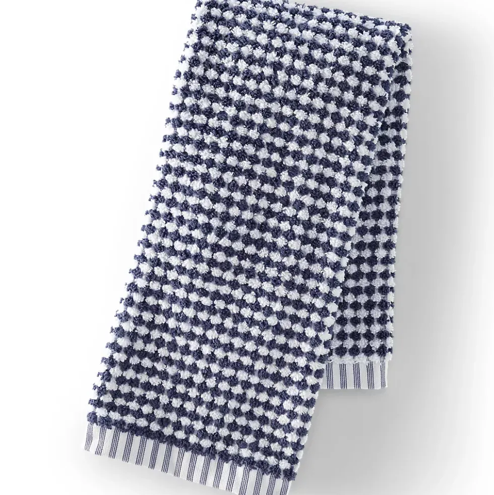 Quick-Dry Cotton Textured Gingham 6-Piece Towel Set
