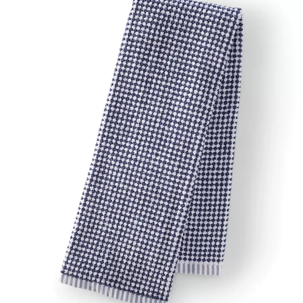 Quick-Dry Cotton Textured Gingham 6-Piece Towel Set