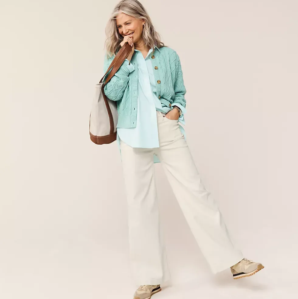 Recycled High Rise Wide Leg Denim Jeans