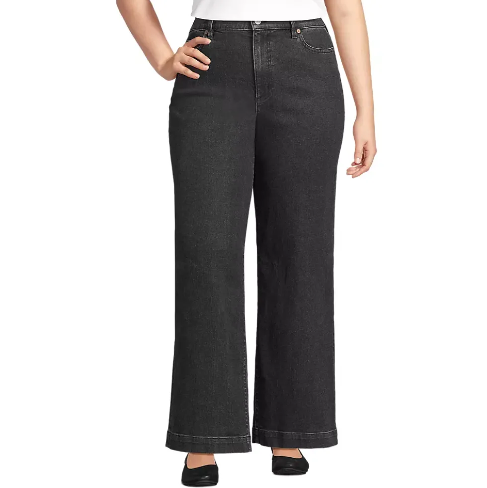 Recycled High Rise Wide Leg Denim Jeans