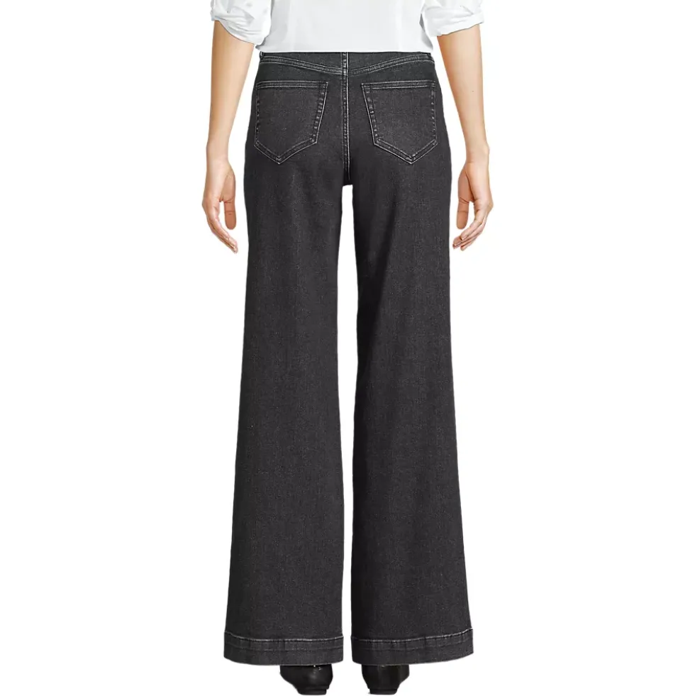 Recycled High Rise Wide Leg Denim Jeans