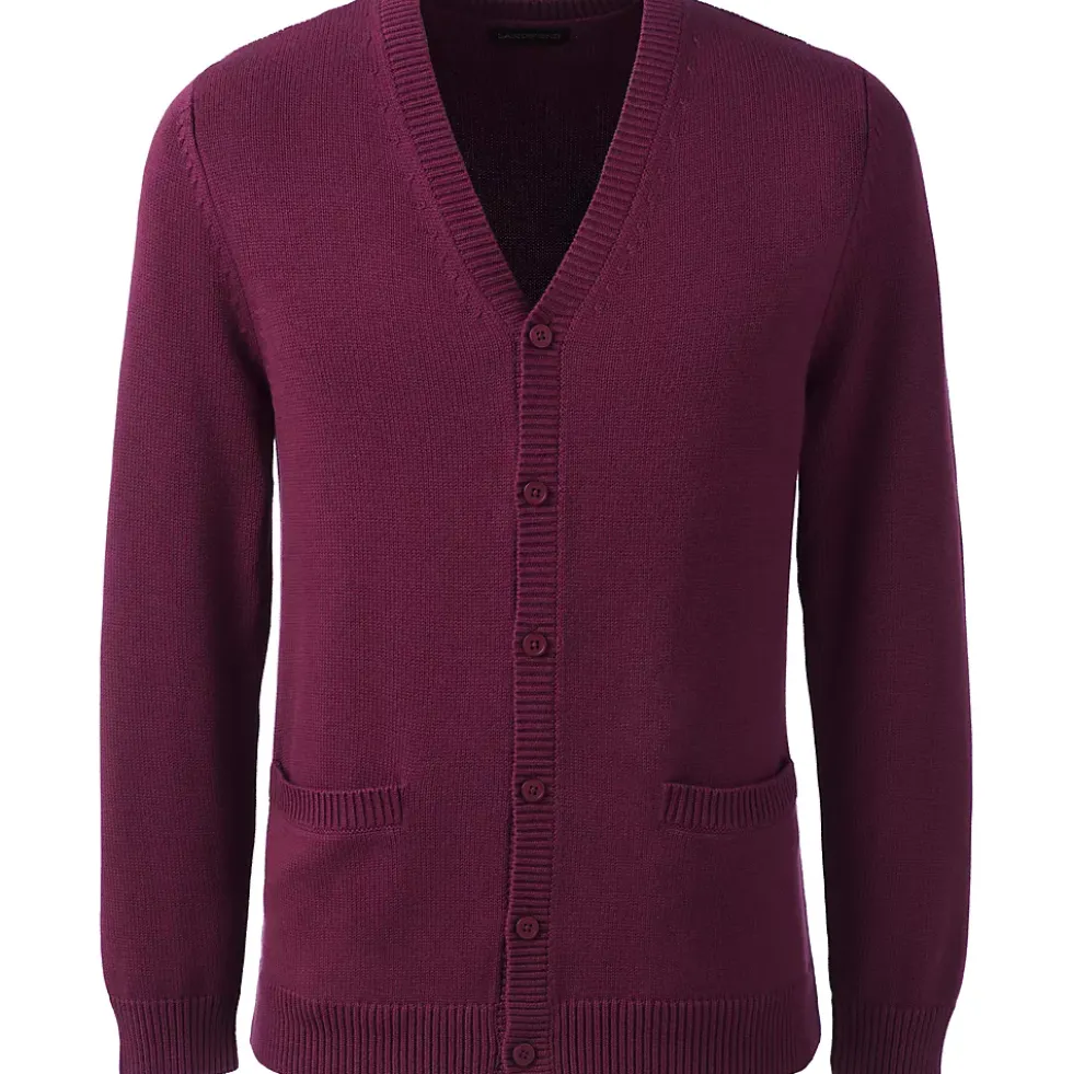 School Uniform Boys Cotton Modal Button Front Cardigan Sweater