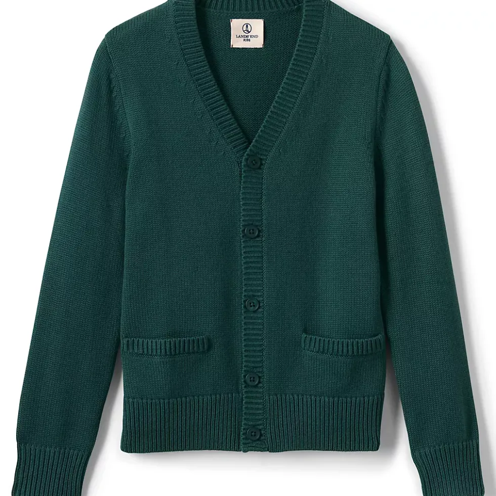 School Uniform Boys Cotton Modal Button Front Cardigan Sweater
