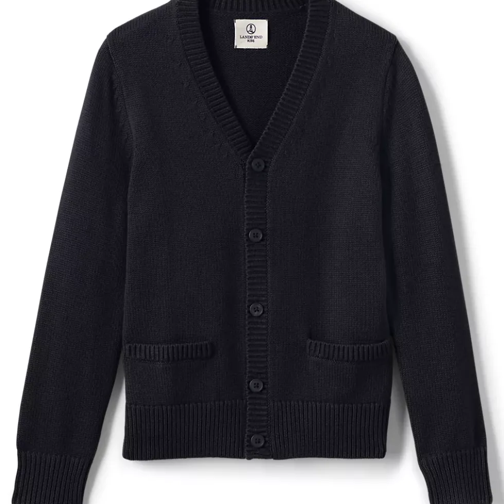 School Uniform Boys Cotton Modal Button Front Cardigan Sweater