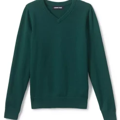 School Uniform Boys Cotton Modal Fine Gauge V-neck Sweater