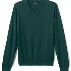 School Uniform Boys Cotton Modal Fine Gauge V-neck Sweater