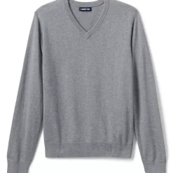 School Uniform Boys Cotton Modal Fine Gauge V-neck Sweater