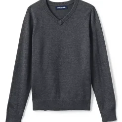 School Uniform Boys Cotton Modal Fine Gauge V-neck Sweater