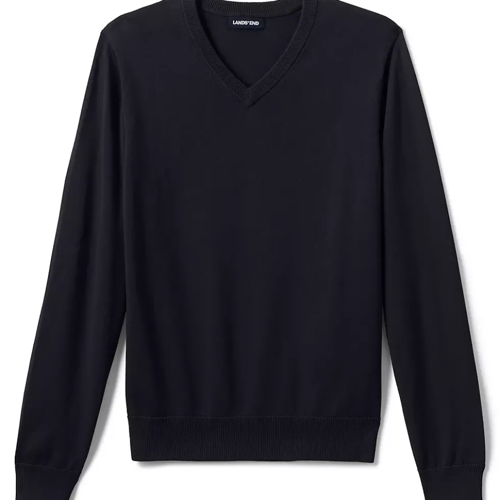 School Uniform Boys Cotton Modal Fine Gauge V-neck Sweater