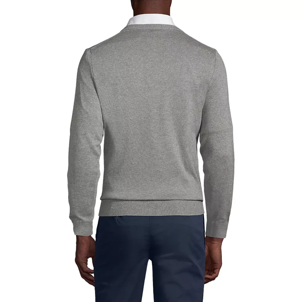 School Uniform Boys Cotton Modal Fine Gauge V-neck Sweater