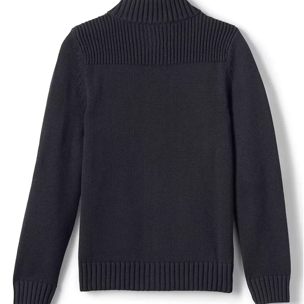 School Uniform Boys Cotton Modal Zip Front Cardigan Sweater