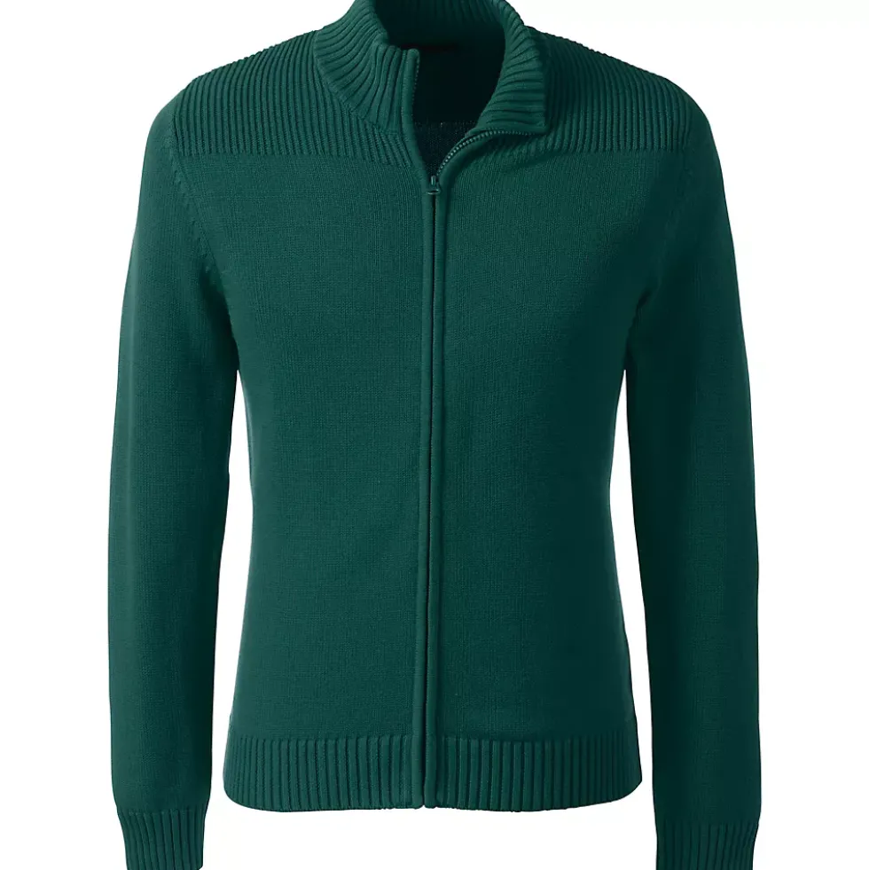 School Uniform Boys Cotton Modal Zip Front Cardigan Sweater