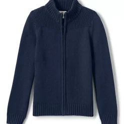 School Uniform Boys Cotton Modal Zip Front Cardigan Sweater